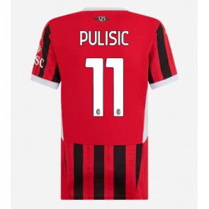 AC Milan Christian Pulisic #11 Dámské Domácí Dres 2024-25 Krátký Rukáv